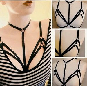 Harness Style Goth Bralette